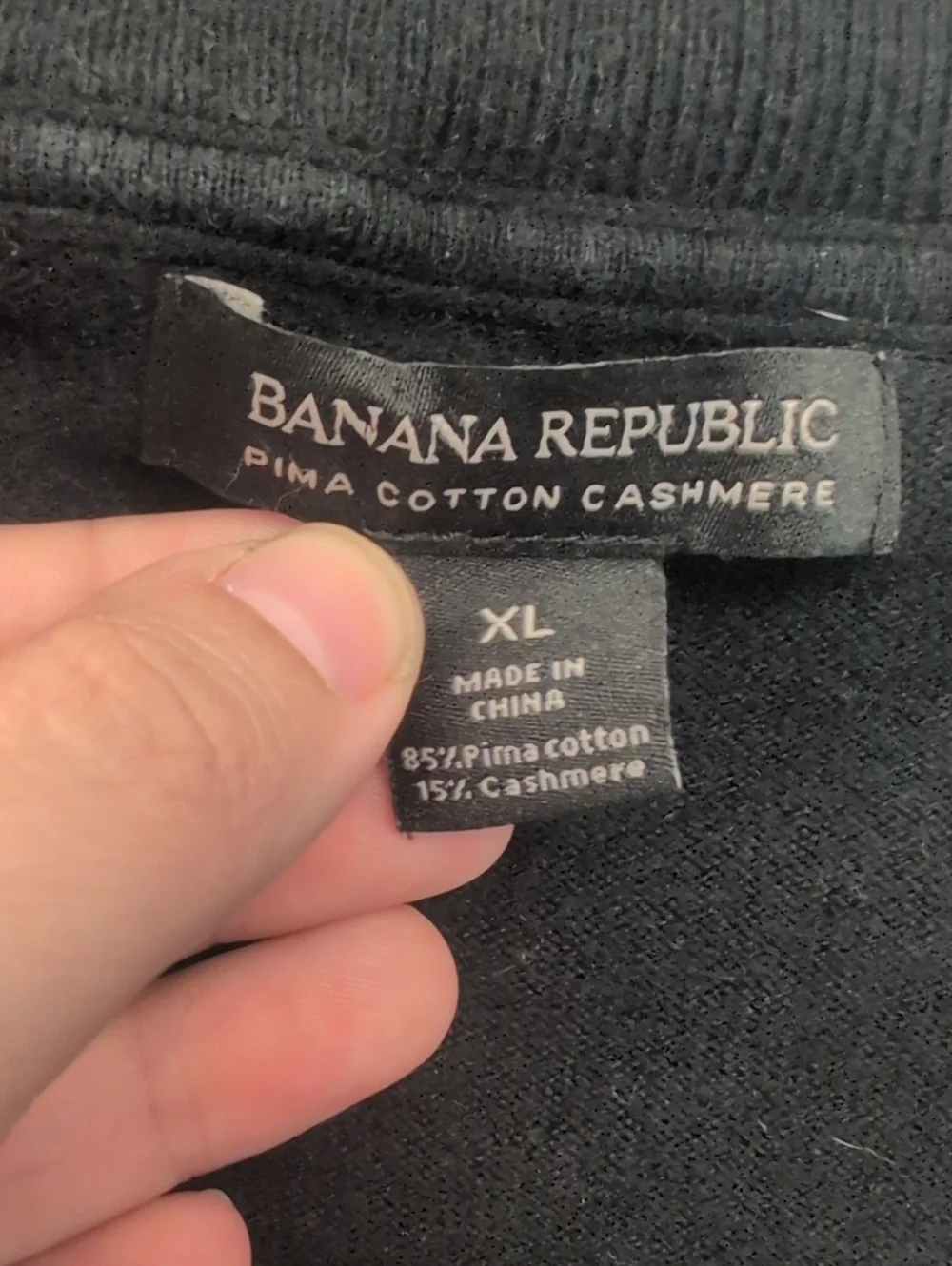 Banana Republic Pima Cotton Cashmere Sweater Half-Zip - XL
